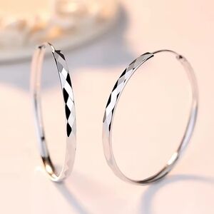 Elegant Silver Hoop Earrings